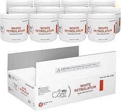 Dynarex White Petrolatum 15 oz Jar, 12 Pack, Petroleum Jelly Ointment 