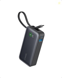 Anker Nano Power Bank, 10,000mAh Portable Charger with Built-In USB-C 