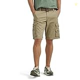 Lee Men's Dungarees Belted Wyoming Cargo Short, Khaki, 40