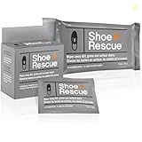 ShoeRescue All Natural Cleaning Wipes for Leather & Suede Shoes & Boots - Box of 10 Indv Wrapped