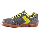 Nivia Mens Aster Badminton Flash Shoes, Color Dark Grey/Yellow, Size 41 EU