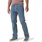 Wrangler Authentics Men's Relaxed Fit Comfort Flex Waist Jean, light stonewash, W34 / L32