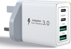 Aioneus USB C Charger PD 40W 4Port iPhone Fast Charger Adapter Multiple Type C Charging Plug USB Wall Charger for iPhone 16 15 14 13, iPad Pro/Air, Galaxy S24 S23 S22, MacBook Pro/Air, Laptop Dell HP
