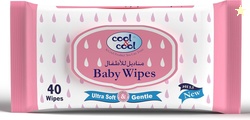 Cool & Cool Baby Wipes 40's - Alcohol Free,Paraben Free,Vitamin E,Aloe