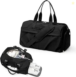Gym Bag for Women Men with Shoe Compartment, Sport Duffel Bag, Waterpr