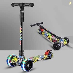 Kids Scooter for Age 3-12 Toddler Scooter with 4 Adjustable Heights, L