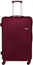 Lightweight Carry On Luggage Trolley - Hardshell Hand Carry Spinner Suitcase for Travel | ABS CarryOn Luggage with 4 Spinner Wheels (20 Inch (51 cm) Red)