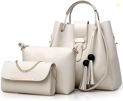 Homarket 3 PACK Women Handbags And Womens Purse Set Tassel Tote Clutch