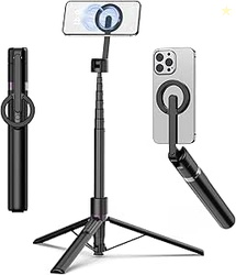 TONEOF 173cm/68 Magnetic Selfie Stick Tripod Aluminum Strong Magnetic 