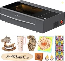 xTool P2S 55W CO2 Laser Cutter, Smart Desktop CO2 Laser Engraver and C