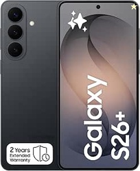 Samsung Galaxy S26+ Black, 512GB Storage, AI Phone, 12GB RAM, Customiz
