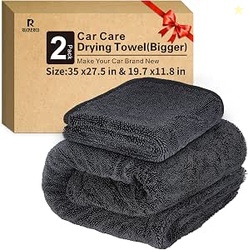 2-Pack 1300GSM Microfiber Car Drying Towel, Ultra-Large & Lint-Free